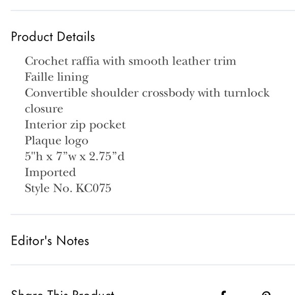 Kate spade Evelyn striped crochet raffia small shoulder cross body convertible - Picture 16 of 16